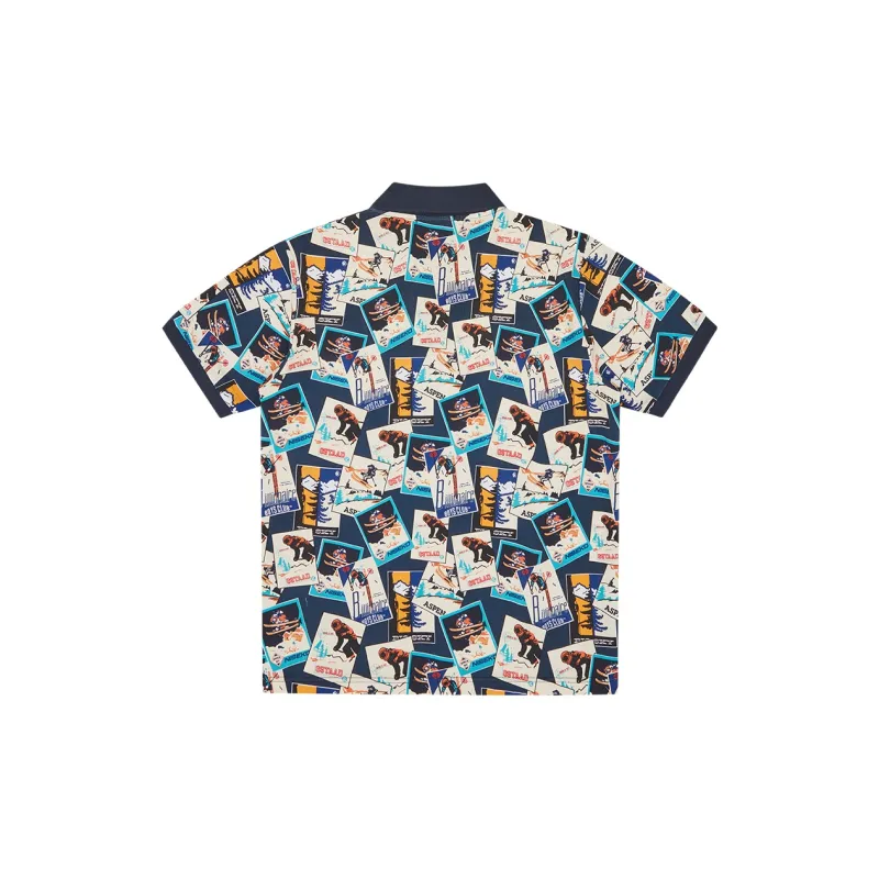 BILLIONAIRE BOYS CLUB Ski print Piqué Polo Shirt-1