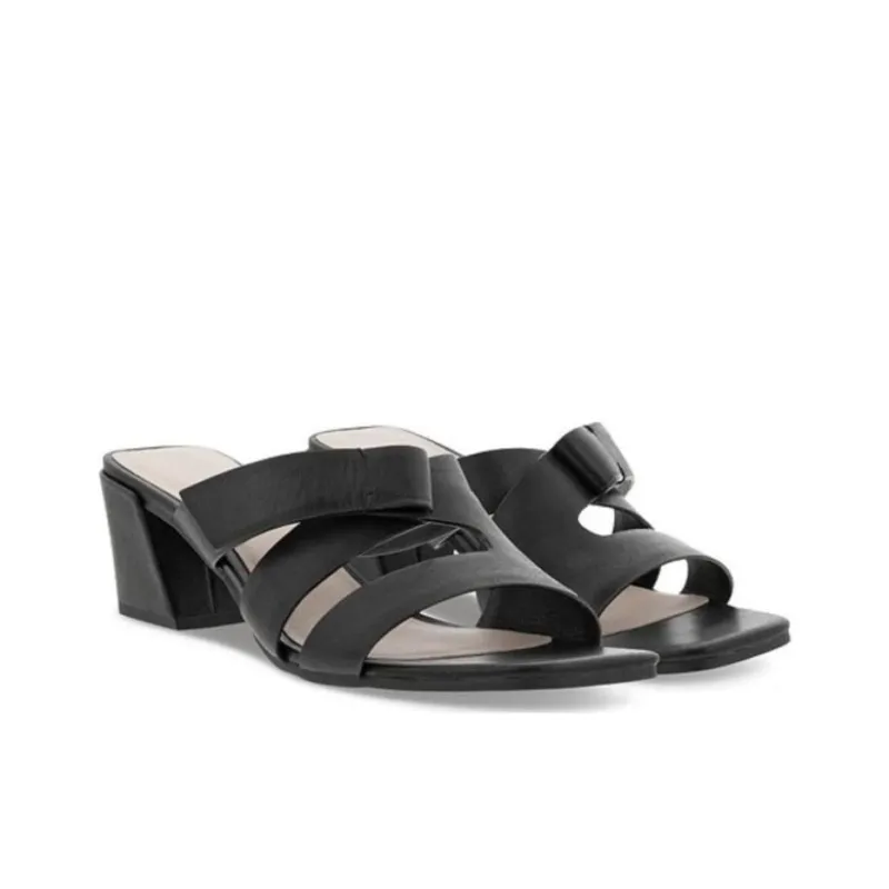 Ecco Rubber Sole Quiet Quick Dry Slide Slippers Women's Black-3