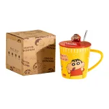 Crayon Shin-Chan with Lid Scoop Mug Yellow[Includes Spoon]