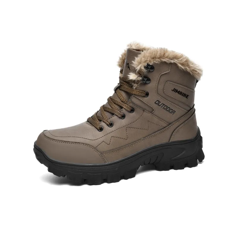 King Jinmai Warm And Water Resistant Short Mid Calf Snow Boots Men's-1