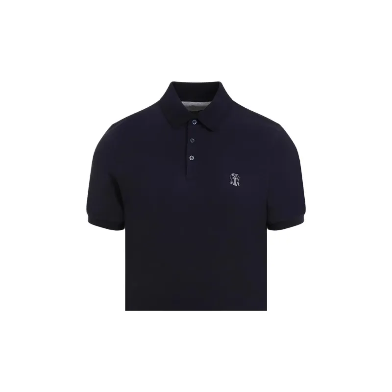 Brunello Cucinelli Logo Embroidered Polo Shirt-2