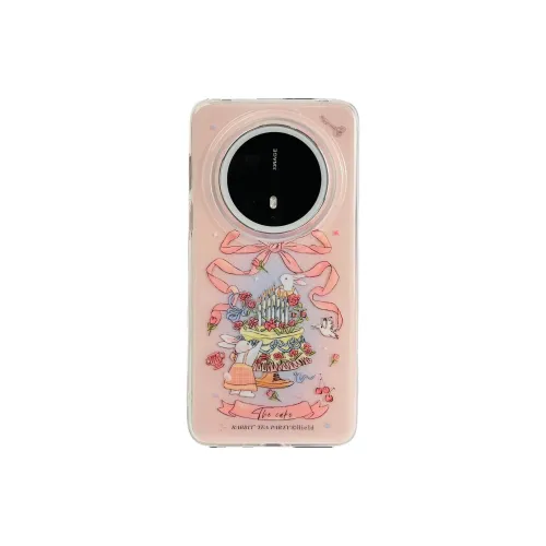 Sopi Acrylic Material Rose Cake Rabbit Phone Cases Compatibility Huawei Mate 70 Pro/Mate 70/40/50/60 Pro/Pura 70 Pro+