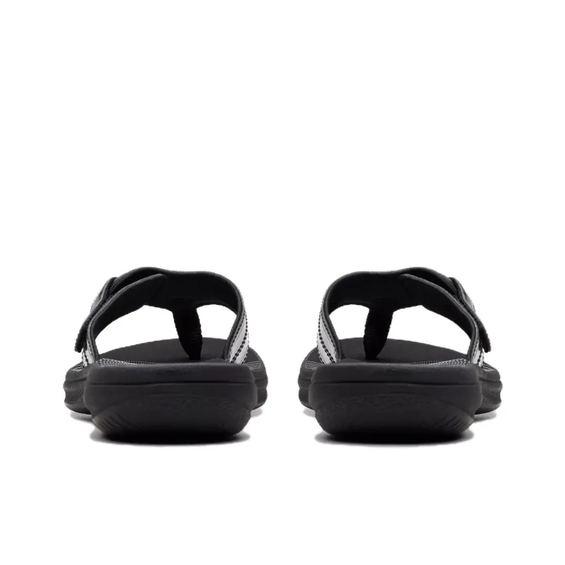 Clarks Abrasion-Resistant Flip Flops Women's Black-4