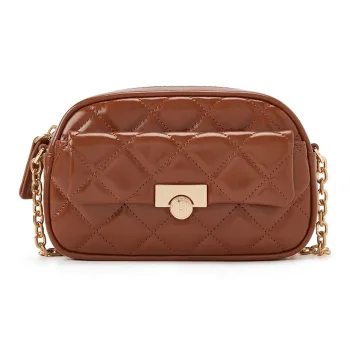 ELLE Cow Leather Crossbody Saddle Cell Phone Pouch Shoulder Bag Regular Women's Multicolor