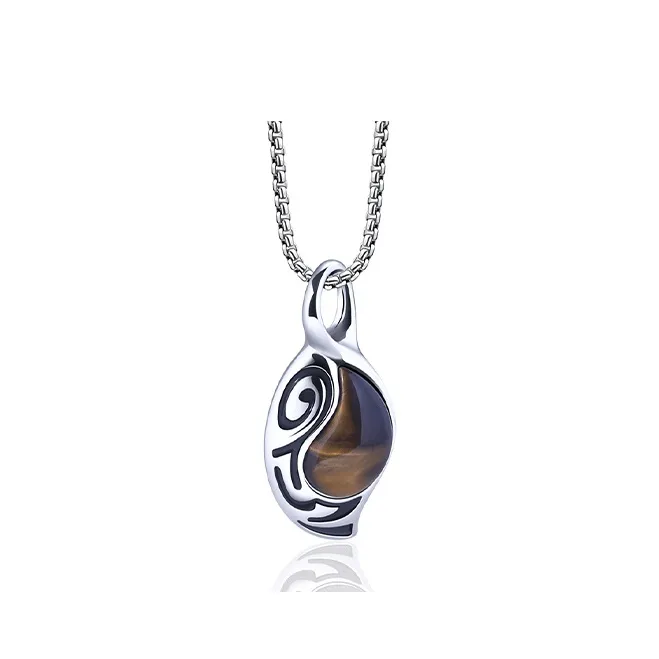 DTOTO Tiger's Eye Stone Necklaces Unisex-0