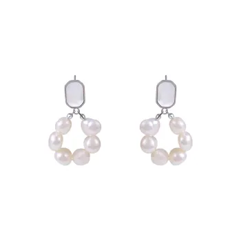 Sanpowa Stainless Steel Earrings Women's