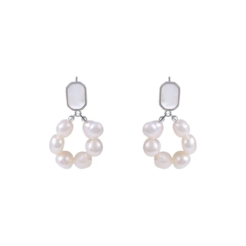 Sanpowa Stainless Steel Earrings Women's-0