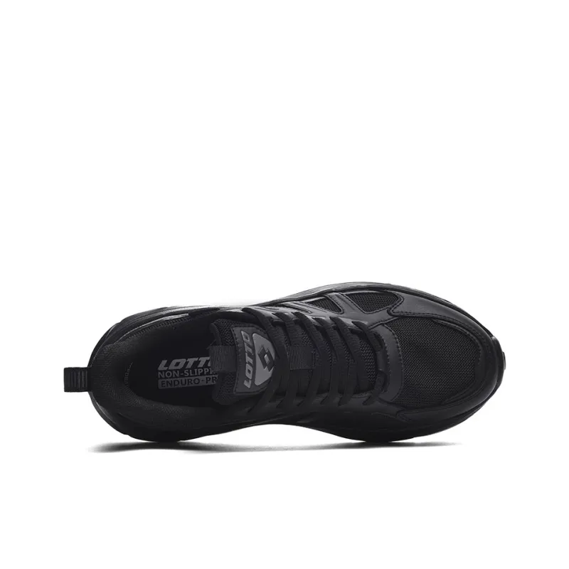 LOTTO Shock Absorbers With Slip Resistant And Abrasion Resistant Properties Low Top Outdoor Shoes Men's Black-3