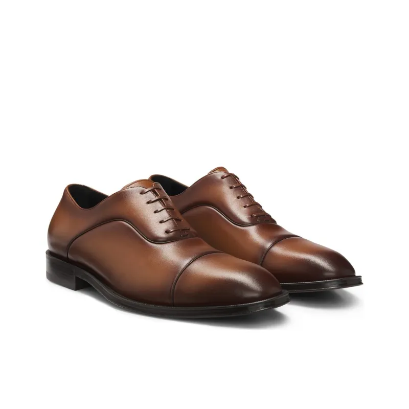 HUGO BOSS Captoe Dress Shoes Men's Brown-2