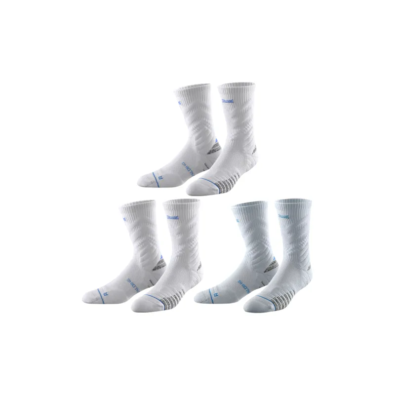 SPALDING Professional Basketball Socks Trendy Versatile Warm Elite Socks Comprehensive Training Unisex 3 Pack-21