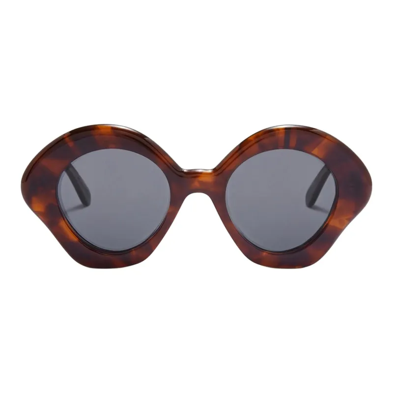 LOEWE Acetate Round Sunglasses Unisex Tortoiseshell-1