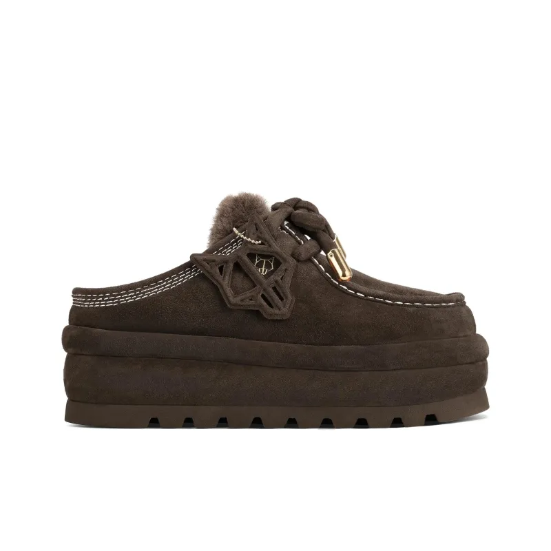 Naked Wolfe Blizzard Wrap-toe Slippers Women's Brown-1