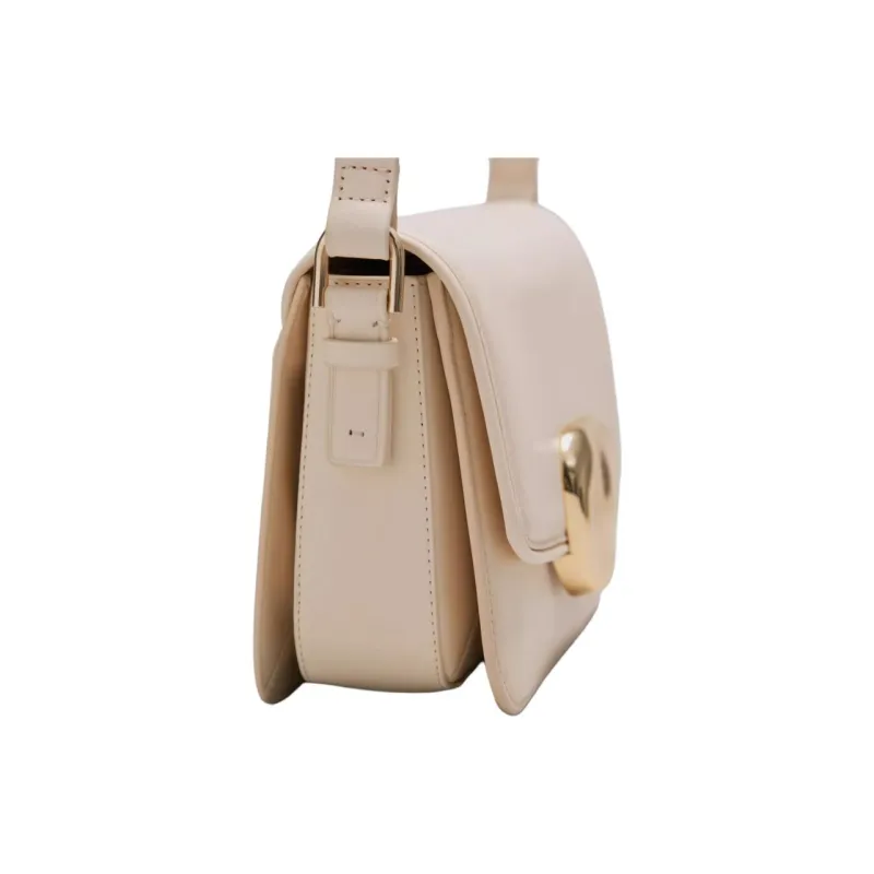 Other Stories Cow Leather Shoulder Bag Medium Size Women's Cream-1
