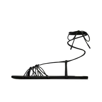 SAINT LAURENT CASSANDRE Babylone Strap Sandals Women's Black