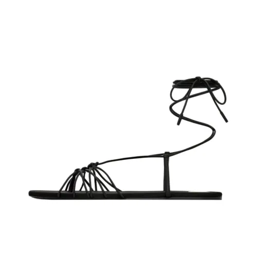 SAINT LAURENT CASSANDRE Babylone Strap Sandals Women's Black