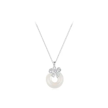 Bermuda Eyes Chalcedony Jade Necklaces Women's