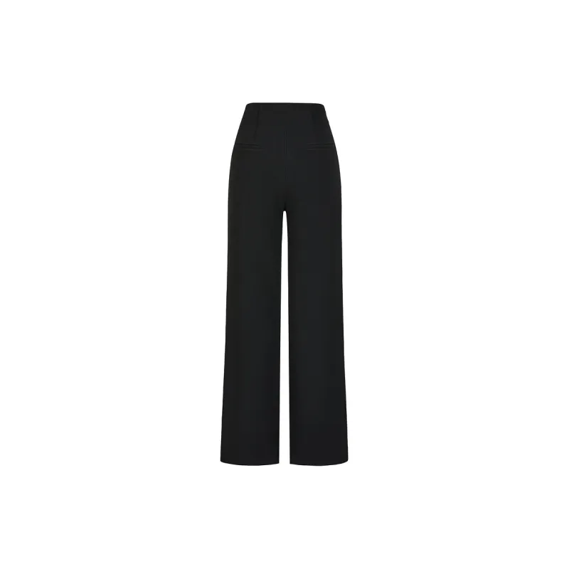 JZ. ANNAKRO Casual Pants Women's Plain Black-1