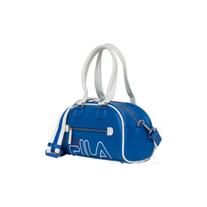 FILA Polyurethane Bowling Bag Shoulder Bag Crossbody Bag Handbag Regular Unisex Blue-2