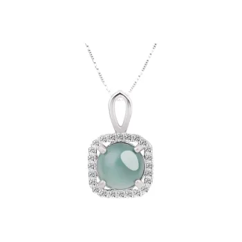 QIXIANG Ice Glutinous Jadeite Necklaces Women's