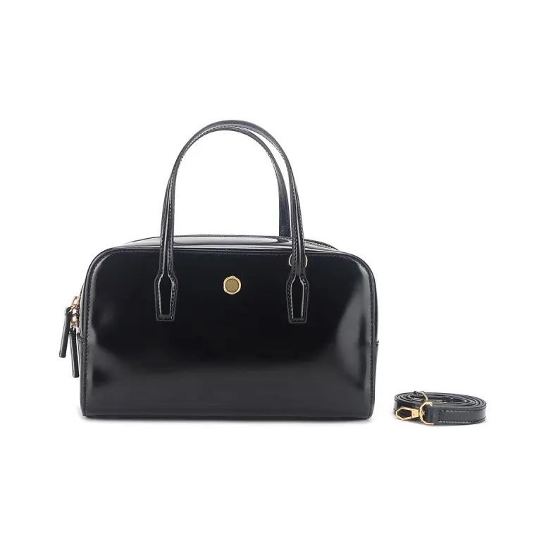 BEMIX PETS Cow Split Leather Handbag Regular Women's Black-0