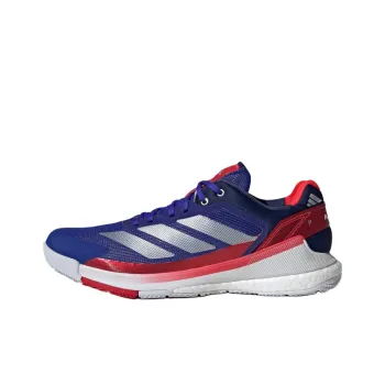 Adidas Anti Slip Wear Resistant Low Top Tennis Shoes Unisex Blue Silver White