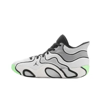 Jordan Tatum 3 Anti Kick Cushioning Mid Top Children's Basketball Shoes White Teenagers