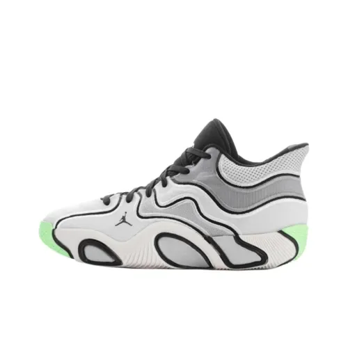 Jordan Tatum 3 Anti Kick Cushioning Mid Top Children's Basketball Shoes White Teenagers