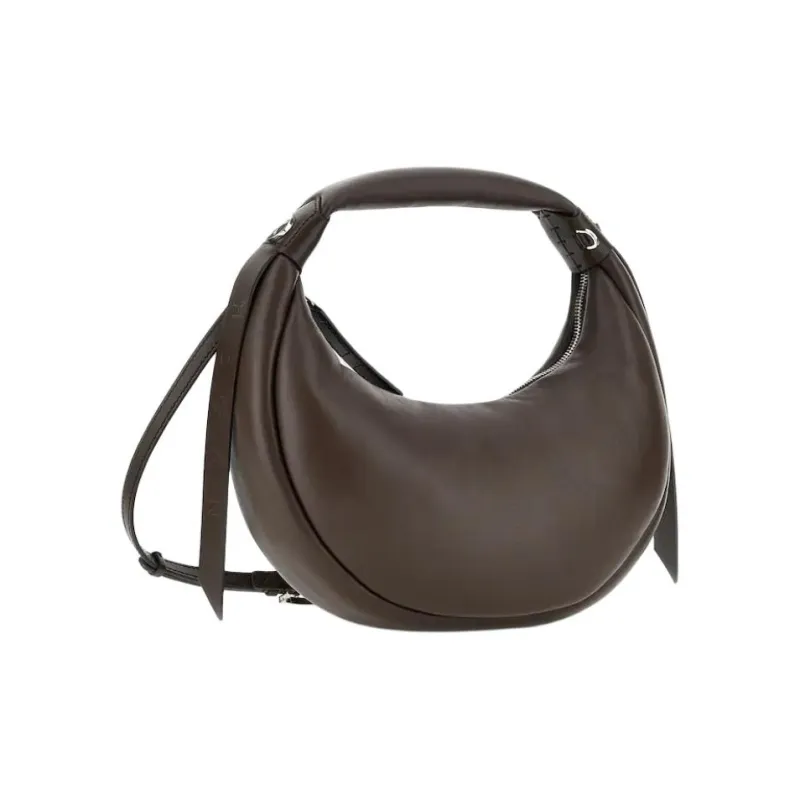 HOGAN Nappa Leather One Shoulder Handbags Medium Size Women's Brown-1