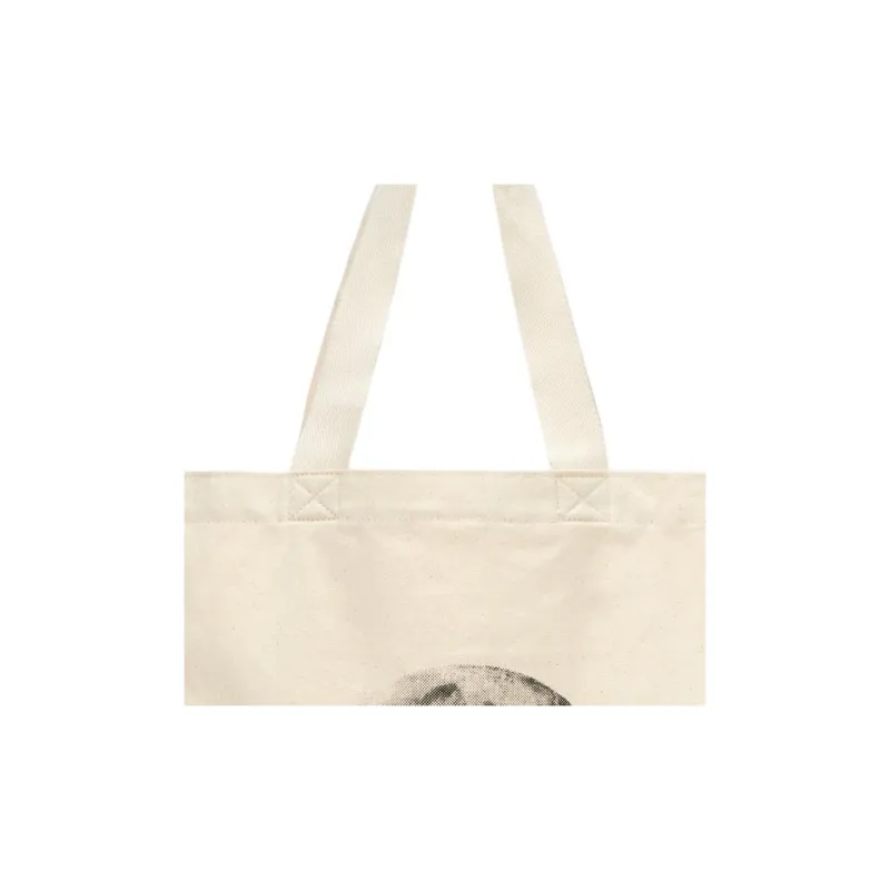 THE NORTH FACE Cotton Tote Bag, Shopping Bag, Shoulder Bag, Handbag Regular Unisex Cream White-4