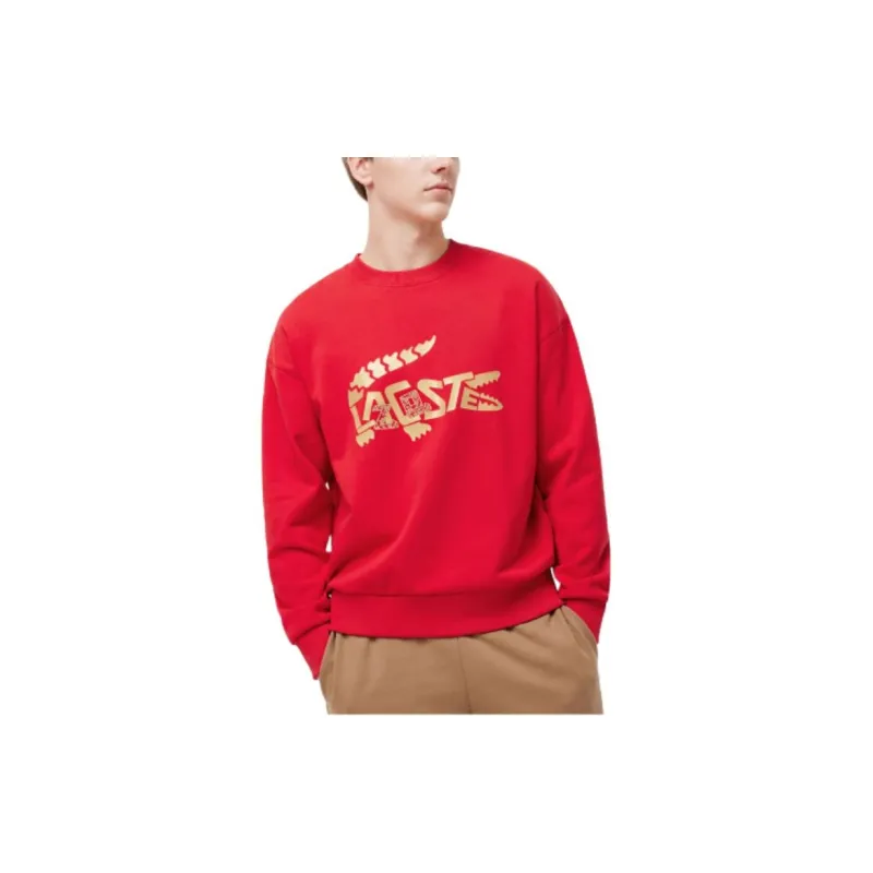LACOSTE Auspicious Snake New Year Collection Sweatshirts Unisex 240/Red-1