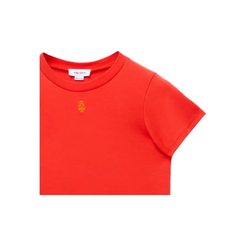 Alexander McQueen Skull Embroidered Crewneck T Shirt-4