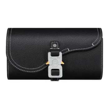 DIOR Grained Calfskin Storage Bag Unisex Black