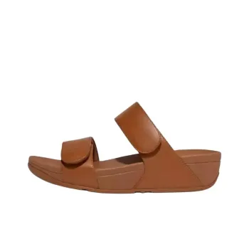FITFLOP Rubber Sole Abrasion Resistant Slide Slippers Women's Brown