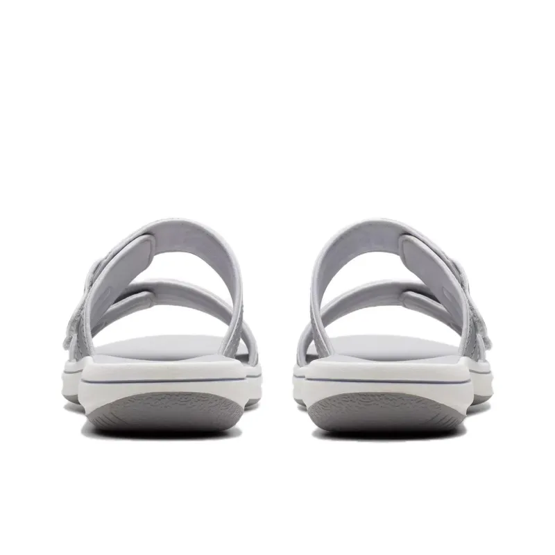 Clarks Abrasion-Resistant Slip-Resistant Slide Slippers Women's Silver-4