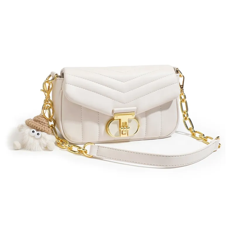 Vigno Synthetic Leather Crossbody Bags Shoulder Bags Regular Women's Black/Matcha Green/Shell Pink/Milk White-3