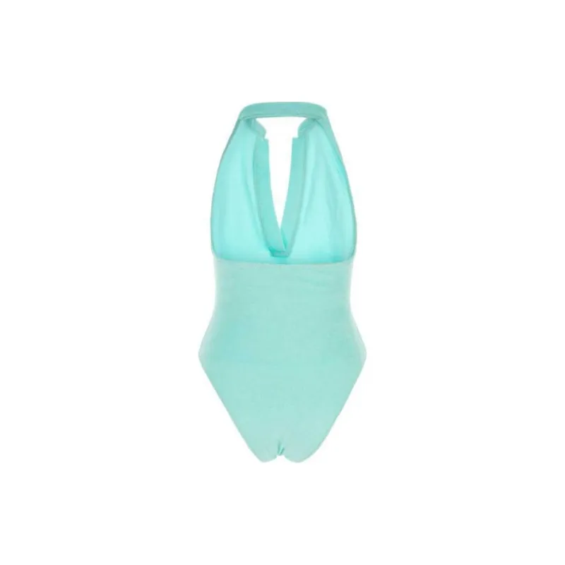 LISA MARIE FERNANDEZ Polo Maillot Terry Cloth V Neck Swimsuit-1