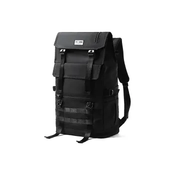 SEPTWOLVES Fabric Urban Techwear Hiking Sports Wear Resistant Water Repellent Backpack QPL Regular Unisex Black