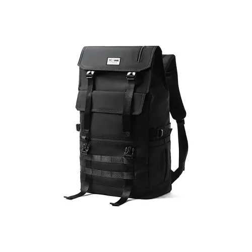 SEPTWOLVES Fabric Urban Techwear Hiking Sports Wear Resistant Water Repellent Backpack QPL Regular Unisex Black