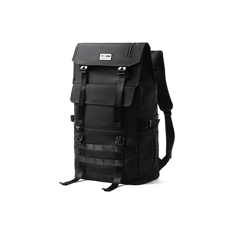 SEPTWOLVES Fabric Urban Techwear Hiking Sports Wear Resistant Water Repellent Backpack QPL Regular Unisex Black-0