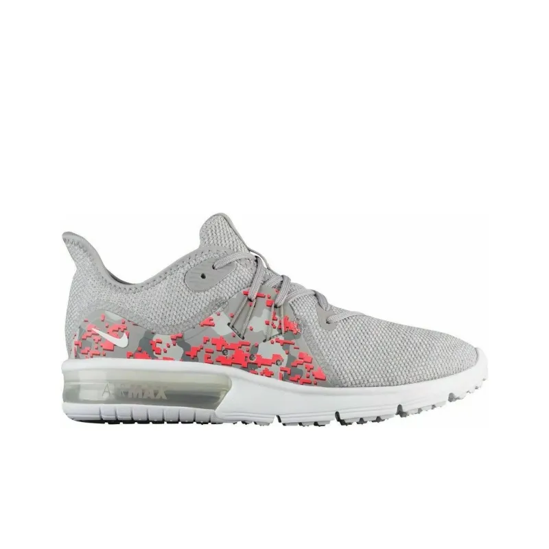 Nike Air Max Sequent Non slip Lightweight Low Top Casual Shoes Women's Gray-1