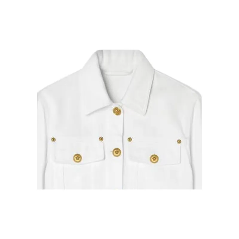 VERSACE Medusa Head buttons Denim Jacket-2
