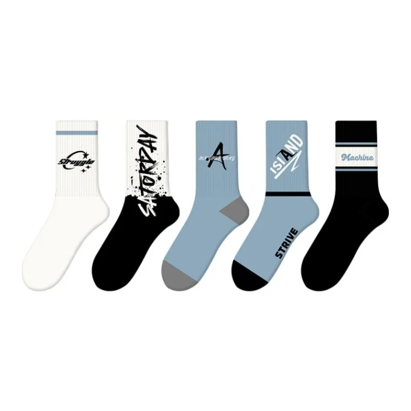 FIRS Mid Calf Socks Men's 5 Pack Shopping Bag-0