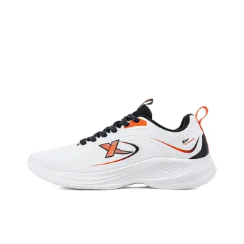 XTEP Shock absorbing And Waterproof Low Top Running Shoes Men's White Orange