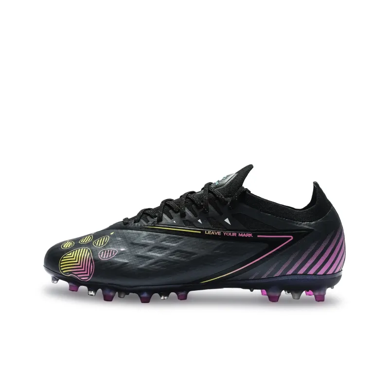 KELME Glimpse MG Rubber Short Studs Artificial Ground Natural Ground Cushioned Slip Resistant Soccer Shoes Unisex Black-1