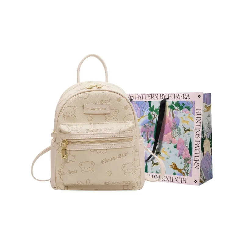 BLAKE FLEETO PU Backpack Women's Ecru/Black/Pink-18