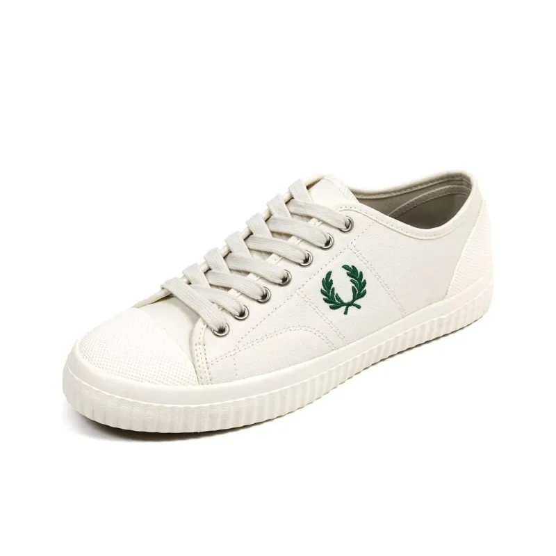 FRED PERRY Hughes Wear-Resistant Low-Top Skateboard Shoes Men's White-1
