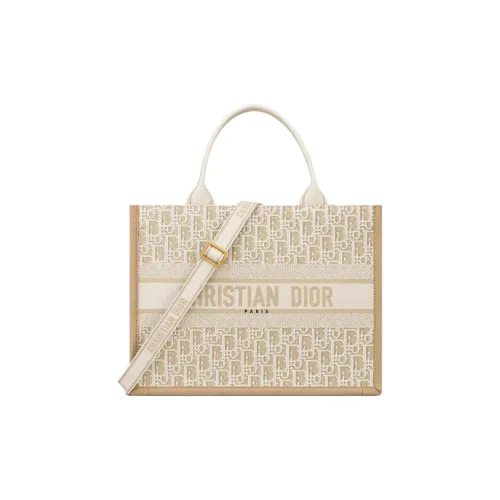 DIOR BookTote Cotton Tote Bag, Shoulder Bag, Handbag Medium Size Women's Natural
