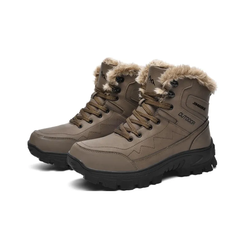 King Jinmai Warm And Water Resistant Short Mid Calf Snow Boots Men's-2