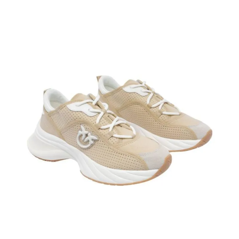 PINKO Logo Patch Lace Up Sneakers Women's-2