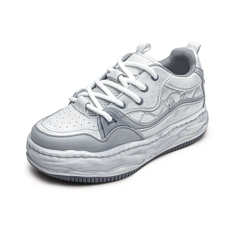 JIETEGONGYANG Cushioned Anti Slip Wear Resistant Waterproof Breathable Height Increasing Low Top Skateboard Shoes Men's-10